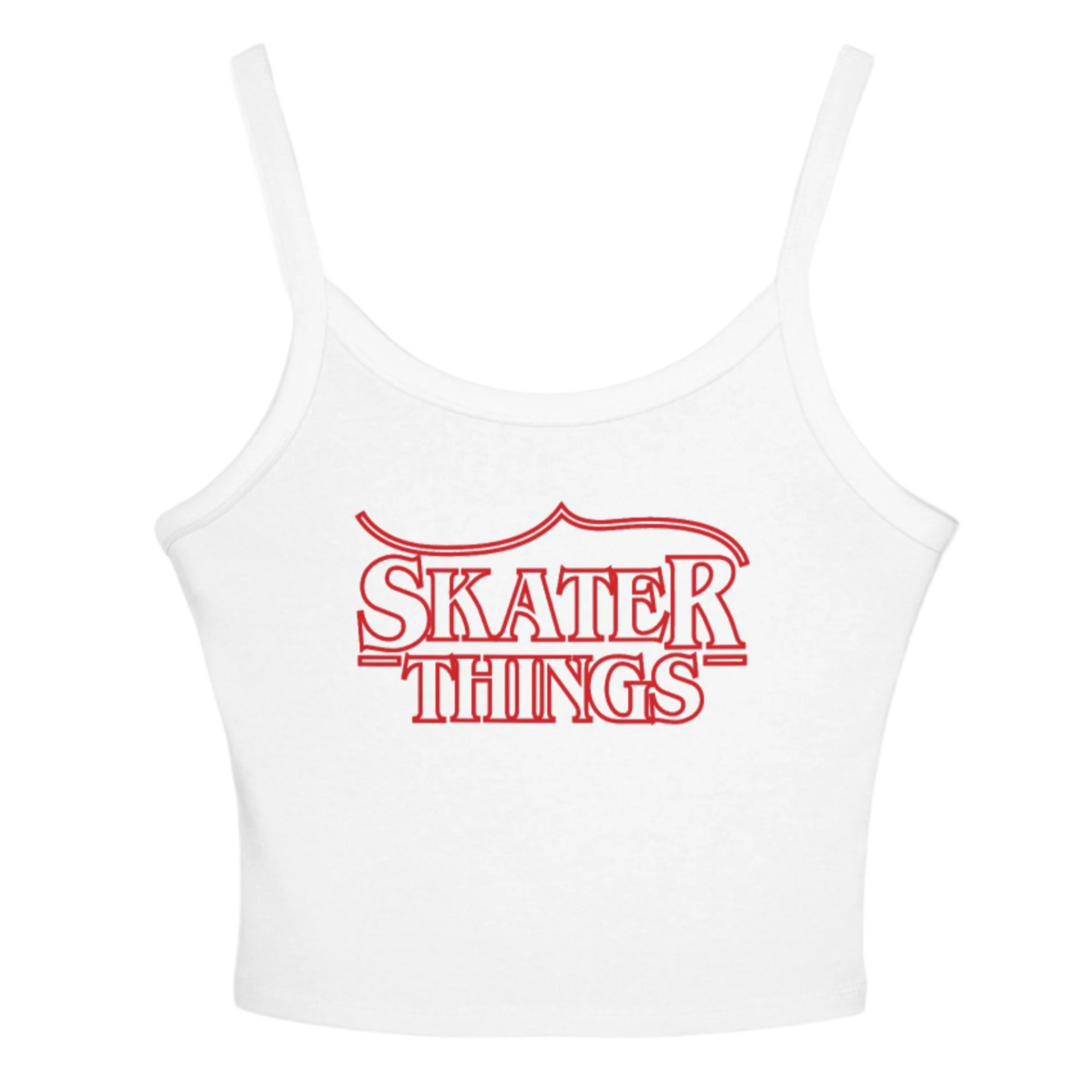 Skater Things Spaghetti Strap Tank Top - Adults Skate Too LLC