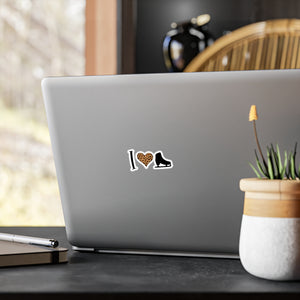 I ❤️ Skating Leopard Vinyl Sticker - Adults Skate Too LLC