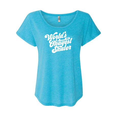 World's Okayest Skater Dolman Tee - Adults Skate Too LLC