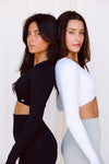 Astoria LIVE LUXE Front Crossed Sleeve Crop - Black - Adults Skate Too LLC