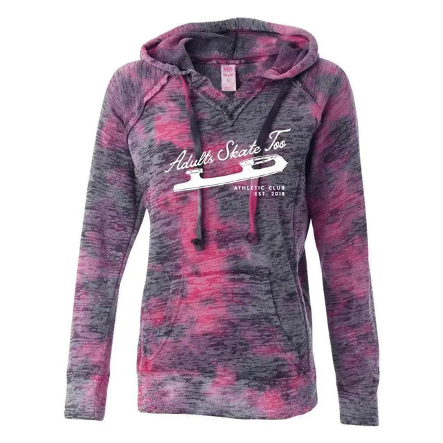 Athletic Club Women’s Burnout Hooded Sweatshirt - Adults Skate Too LLC