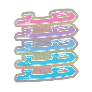 Blades Glitter Sticker - Adults Skate Too LLC