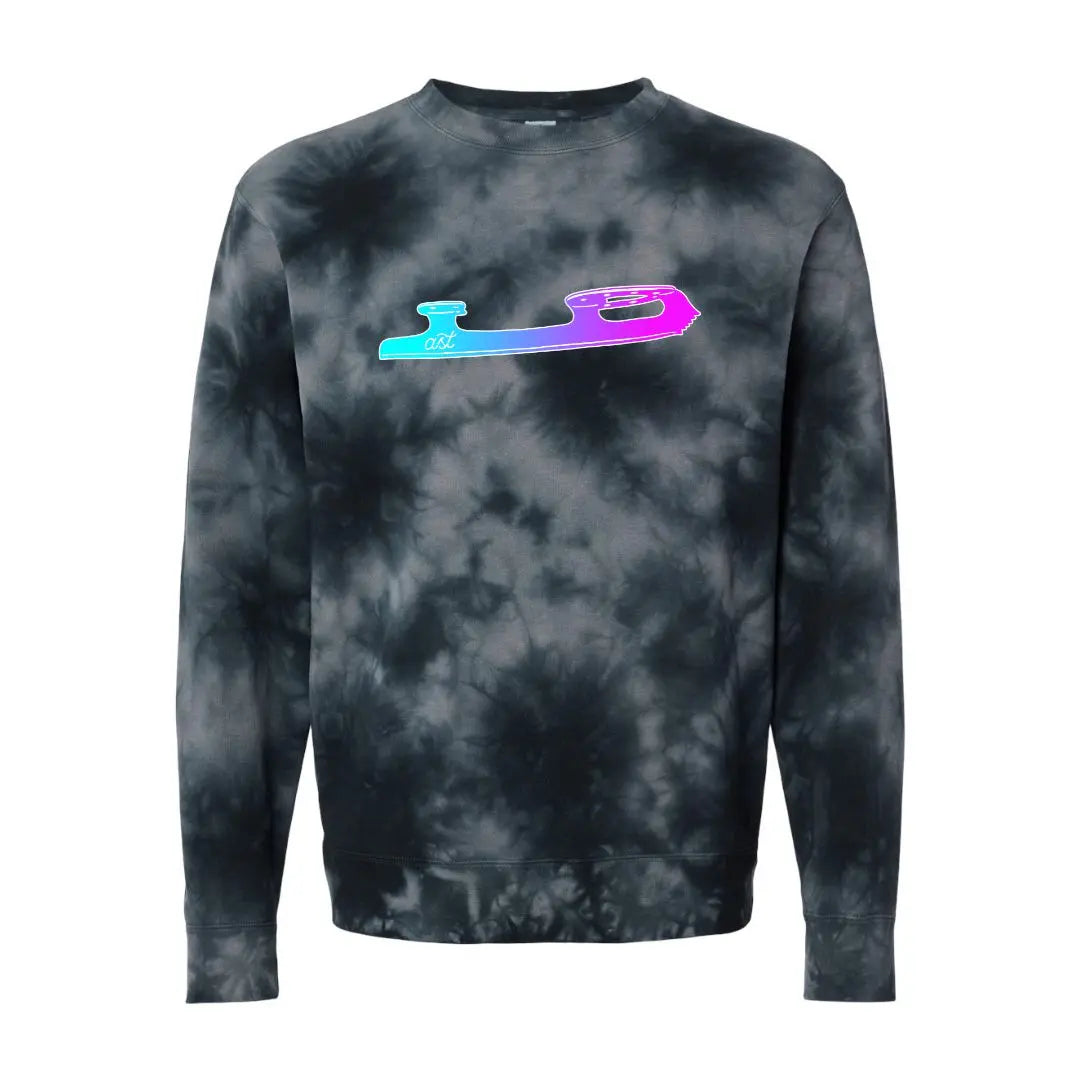 AST Blade Unisex Midweight Tie-Dyed Sweatshirt Adults Skate Too LLC