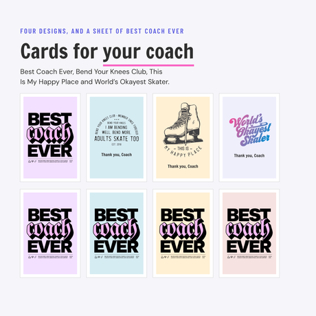 Coach Thank-You Cards and Gift Tags printable, preview