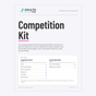 The first page of the Competition Kit printable, with the title and a list of every page in the kit.
