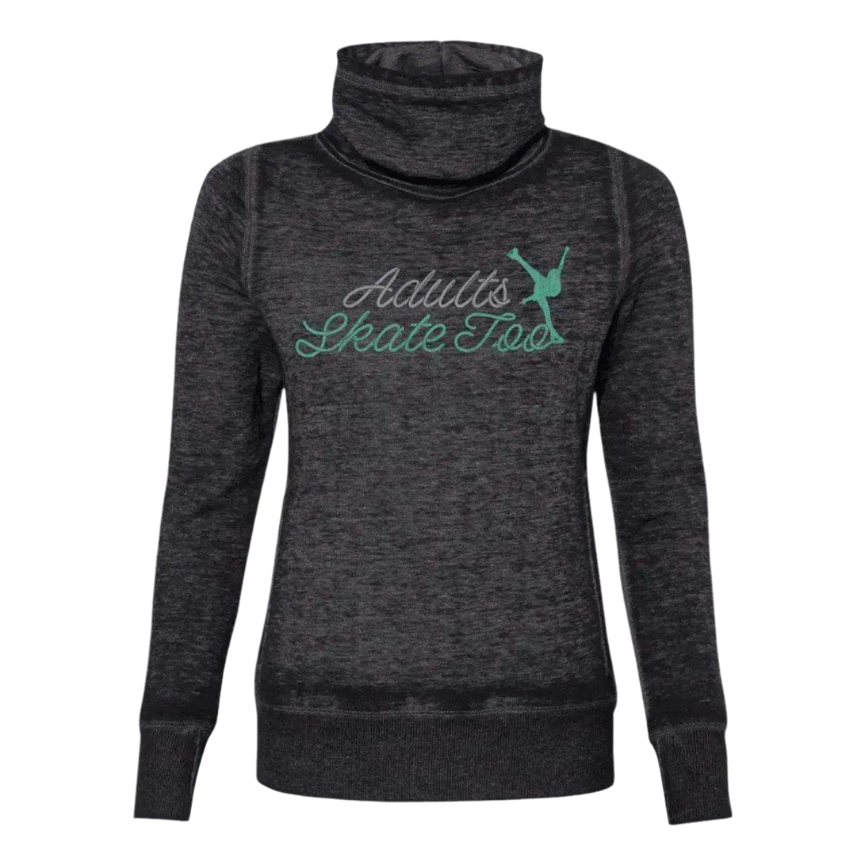 Cursive Cowl Neck Sweatshirt