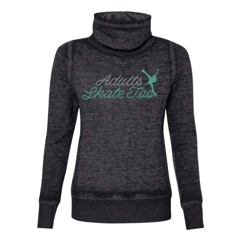 Cursive Cowl Neck Sweatshirt