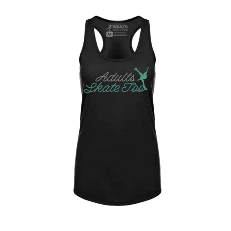 Cursive Racerback Tank - Adults Skate Too LLC