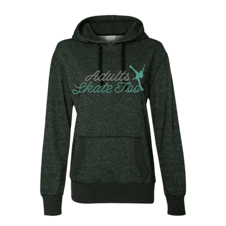 Cursive Glitter Hoodie - Adults Skate Too LLC