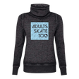 Ice Square Cowl Neck Sweatshirt - Adults Skate Too LLC