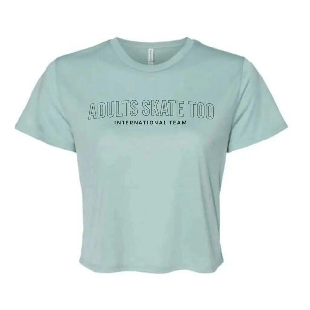 AST International Team Flowy Crop Tee - Adults Skate Too LLC