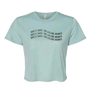 Lifelong Member Flowy Crop - Adults Skate Too LLC