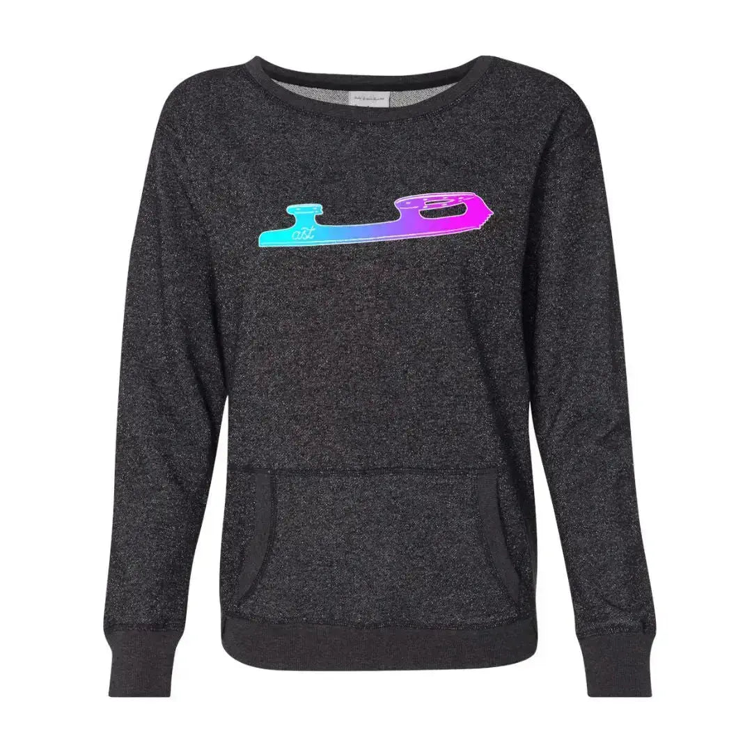 AST Neon Blade Women's Glitter French Terry Sweatshirt - S Adults Skate Too LLC