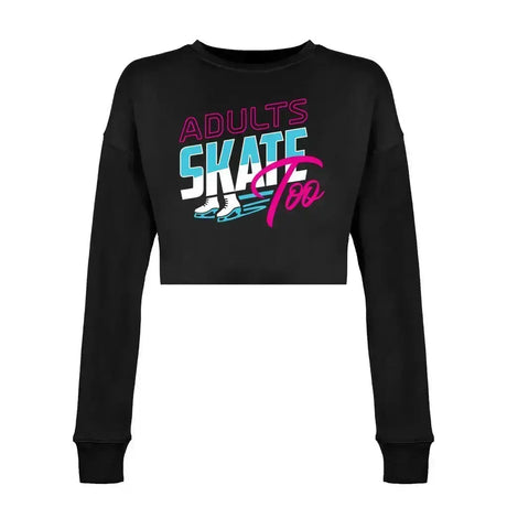 AST Retro Women's Cropped Sweatshirt Adults Skate Too LLC