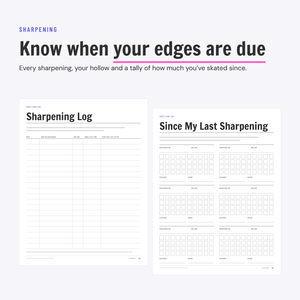Skate Care Log printable, preview