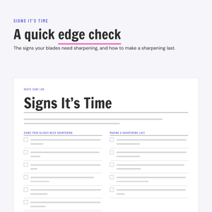 Skate Care Log printable, preview
