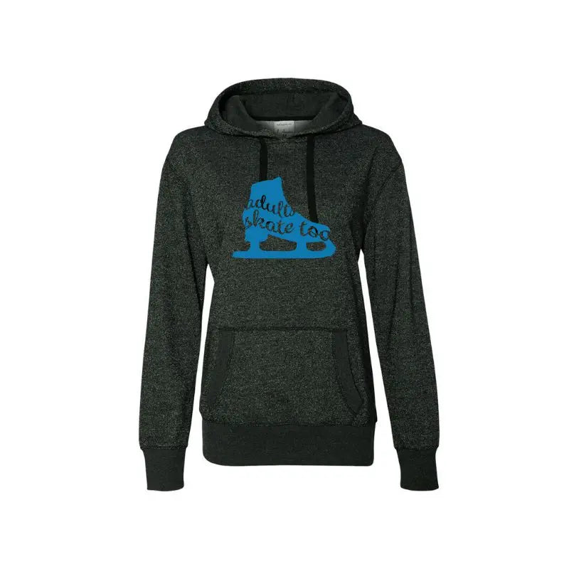 AST Skate Silhouette Women's French Terry Glitter Hoodie Adults Skate Too LLC