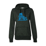 AST Skate Silhouette Women's Glitter Hoodie - Adults Skate Too LLC