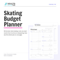 Skating Budget Planner printable, preview