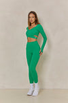 Astoria BALANCE Crossover Sleeve Crop - Palm Green - Adults Skate Too LLC