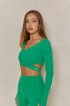 Astoria BALANCE Crossover Sleeve Crop - Palm Green - Adults Skate Too LLC