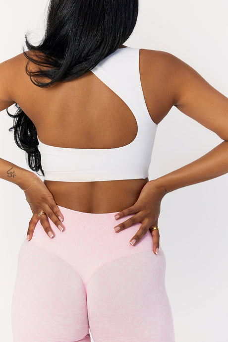 Astoria LIVE LUXE Open Back Crop - White - Adults Skate Too LLC