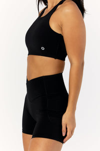 Astoria LIVE LUXE Open Back Crop - Black - Adults Skate Too LLC