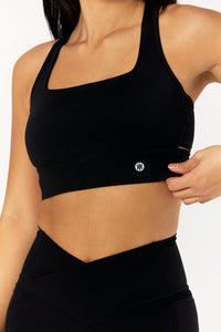 Astoria LIVE LUXE Square Neck Crop - Black - Adults Skate Too LLC