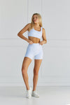 Astoria LUXE BALANCE Ruched Sports Crop - Blue Gingham - Adults Skate Too LLC