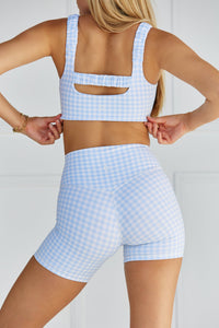 Astoria LUXE BALANCE Short - Blue Gingham - Adults Skate Too LLC