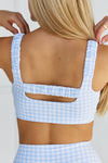 Astoria LUXE BALANCE Ruched Sports Crop - Blue Gingham - Adults Skate Too LLC