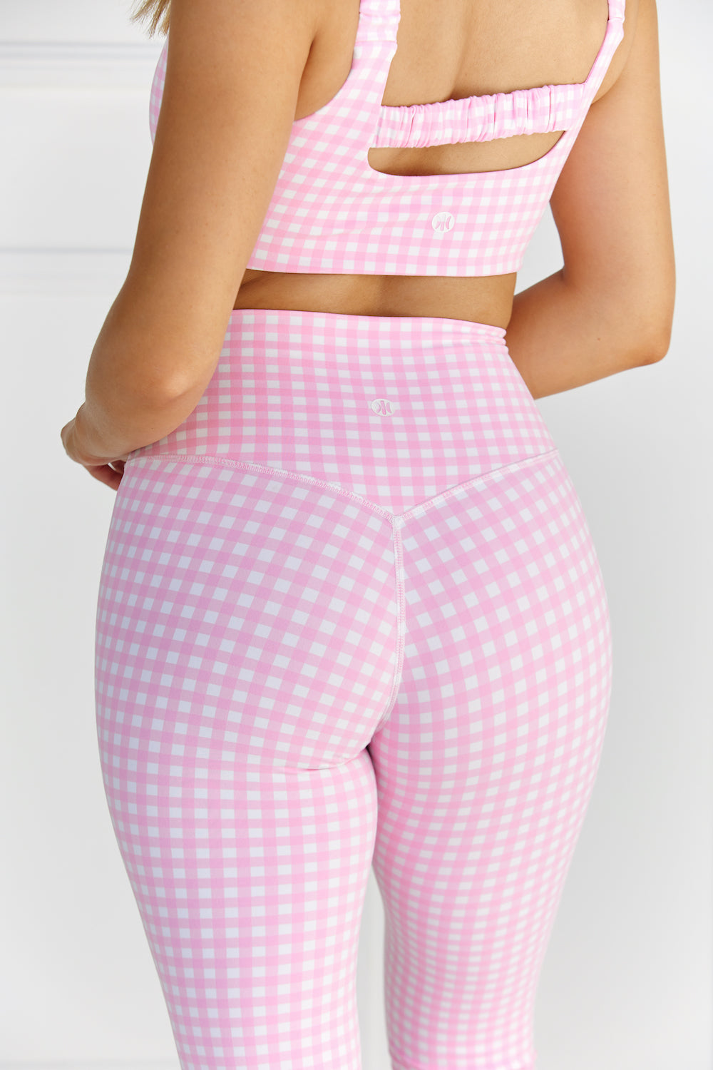 Astoria LUXE BALANCE Full Length Legging - Pink Gingham - Adults Skate Too LLC