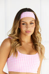 Astoria LUXE BALANCE Headband - Pink Gingham - Adults Skate Too LLC