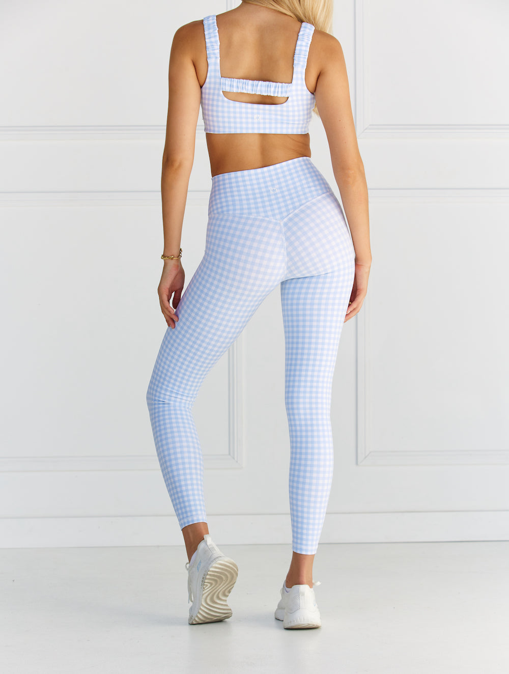 Astoria LUXE BALANCE Full Length Legging - Blue Gingham - Adults Skate Too LLC