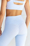 Astoria LUXE BALANCE Full Length Legging - Blue Gingham - Adults Skate Too LLC