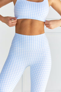 Astoria LUXE BALANCE Full Length Legging - Blue Gingham - Adults Skate Too LLC