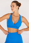 Astoria LUXE BALANCE Plunge Sports Bra - Sapphire Blue - Adults Skate Too LLC