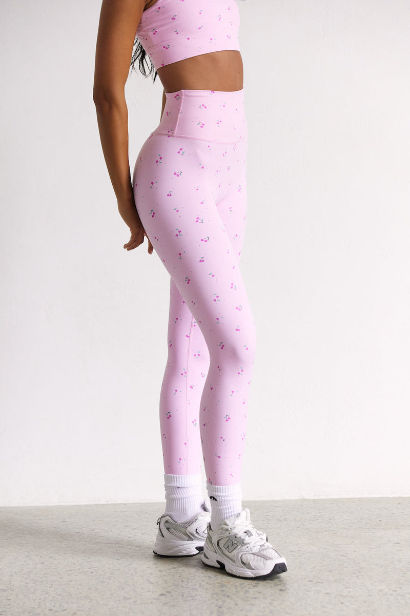 Astoria LUXE BLOSSOM Full Length Legging - Cherry - Adults Skate Too LLC