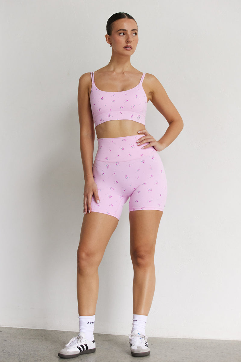 Astoria LUXE BLOSSOM Sports Bra - Cherry - Adults Skate Too LLC