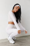 Astoria LUXE BALANCE Staple Sleeved Crop - Beige Gingham - Adults Skate Too LLC