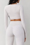 Astoria LUXE BALANCE Staple Sleeved Crop - Beige Gingham - Adults Skate Too LLC