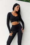 Astoria BALANCE Crossover Sleeve Crop - Black - Adults Skate Too LLC