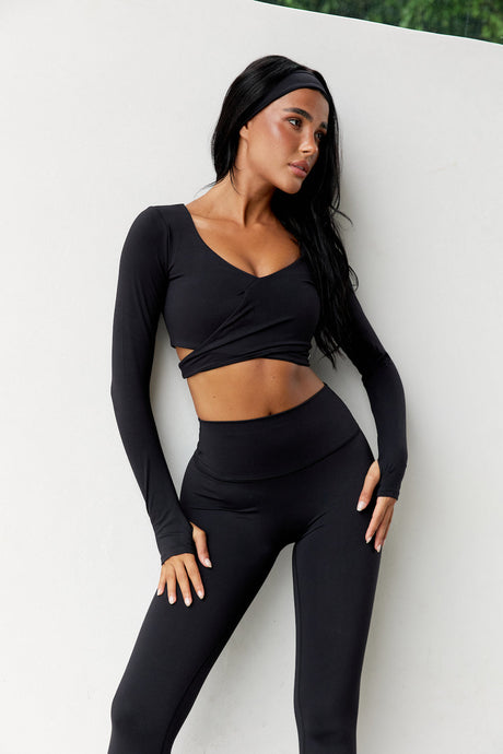 Astoria BALANCE Crossover Sleeve Crop - Black - Adults Skate Too LLC