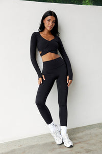 Astoria BALANCE Crossover Sleeve Crop - Black - Adults Skate Too LLC