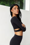 Astoria BALANCE Crossover Sleeve Crop - Black - Adults Skate Too LLC