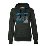 Adults Skate Too Glitter Edition Women's Glitter Hoodie - Adults Skate Too LLC