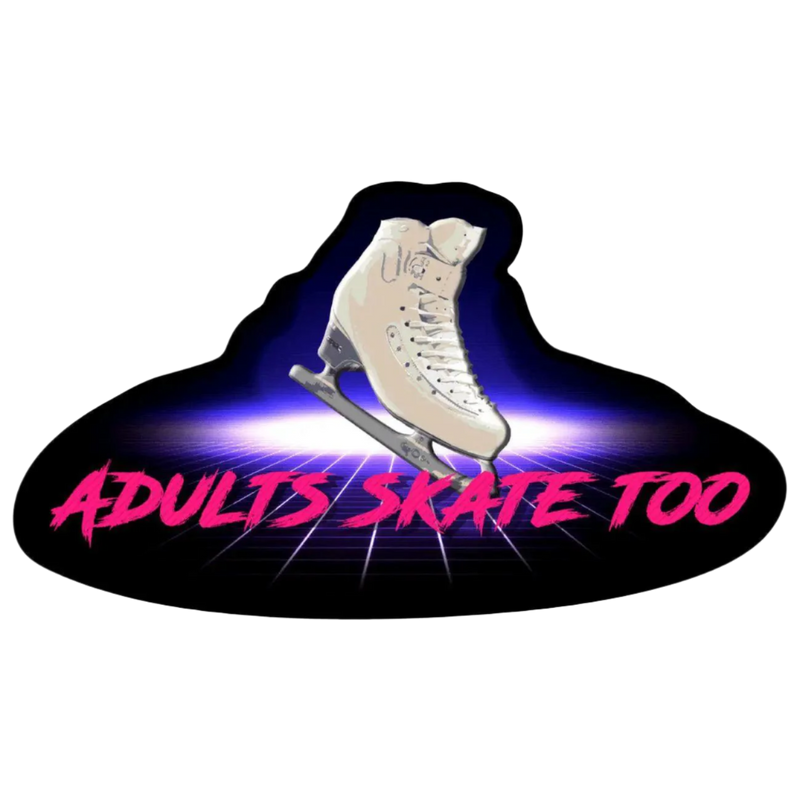 Retro Ice Skate Sticker
