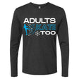 Adults Skate Too Winter Edition Unisex Long Sleeve Crew Adults Skate Too LLC