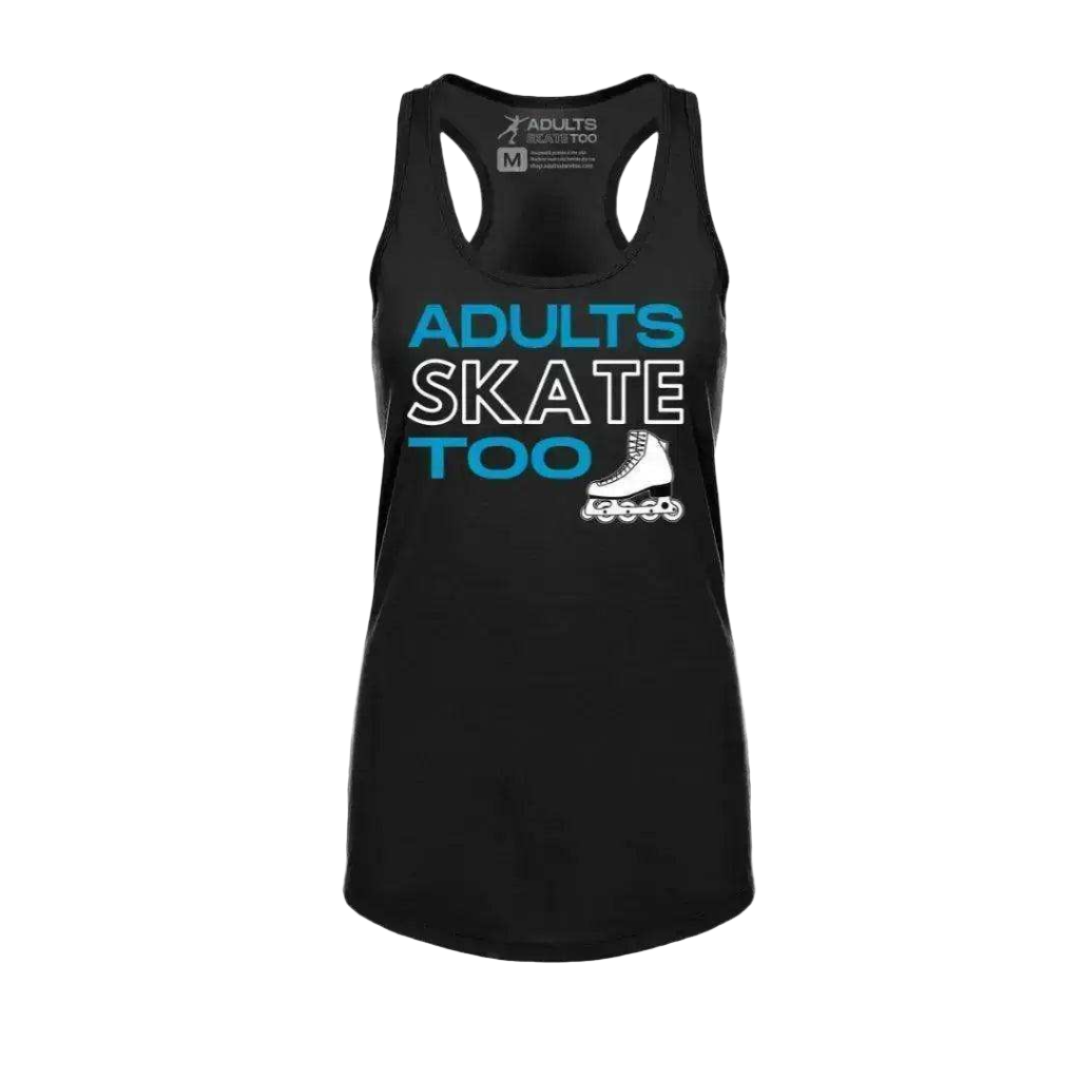 Adults Skate Too Inline Racerback Tank - Adults Skate Too LLC