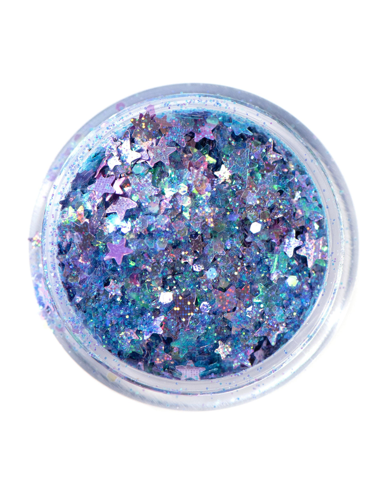 Lunautics After Party - Holographic Purple and Teal Star Chunky Glitter with Stars